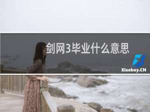 剑网3毕业什么意思