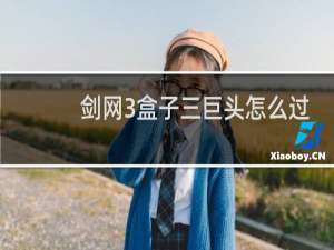 剑网3盒子三巨头怎么过