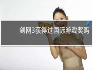 剑网3获得过国际游戏奖吗