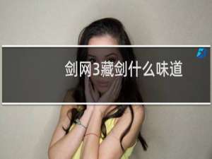 剑网3藏剑什么味道