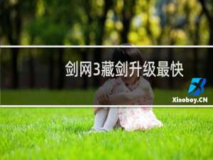 剑网3藏剑升级最快