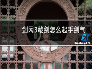 剑网3藏剑怎么起手剑气