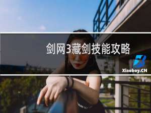 剑网3藏剑技能攻略
