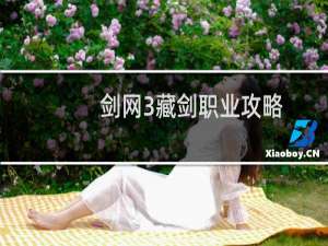 剑网3藏剑职业攻略