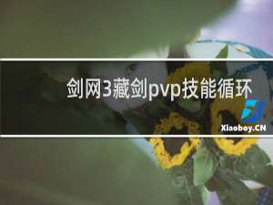 剑网3藏剑pvp技能循环