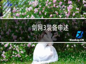 剑网3装备申述