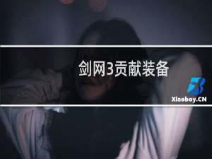 剑网3贡献装备