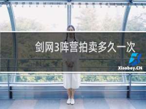 剑网3阵营拍卖多久一次