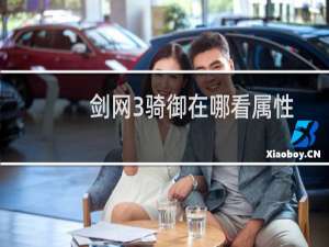 剑网3骑御在哪看属性