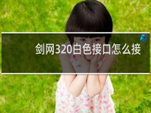 剑网3 白色接口怎么接