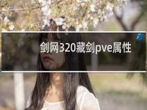 剑网3 藏剑pve属性