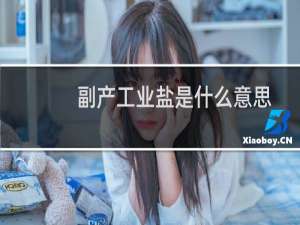 副产工业盐是什么意思