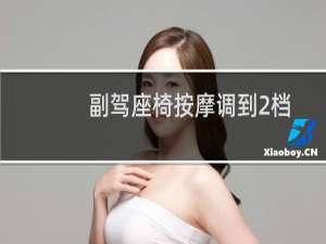 副驾座椅按摩调到2档