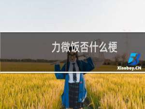 力微饭否什么梗？力微饭否是什么意思什么梗