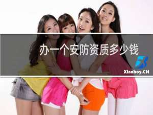 办一个安防资质多少钱