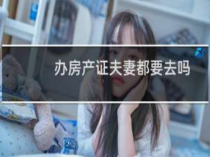 办房产证夫妻都要去吗