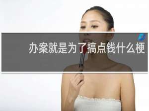 办案就是为了搞点钱什么梗