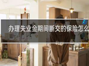 办理失业金期间断交的保险怎么办