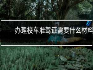 办理校车准驾证需要什么材料