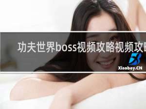 功夫世界boss视频攻略视频攻略