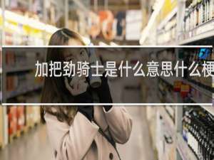 加把劲骑士是什么意思什么梗