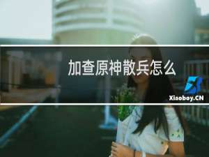 加查原神散兵怎么