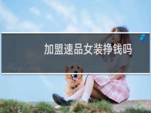 加盟速品女装挣钱吗