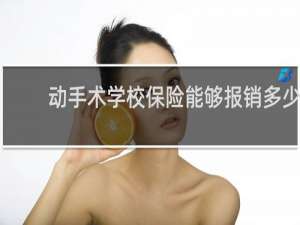 动手术学校保险能够报销多少