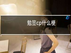 勉笠cp什么梗