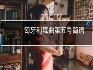 匈牙利舞曲第五号简谱