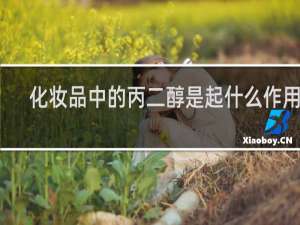 化妆品中的丙二醇是起什么作用的