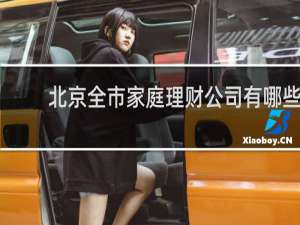 北京全市家庭理财公司有哪些