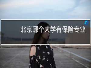 北京哪个大学有保险专业