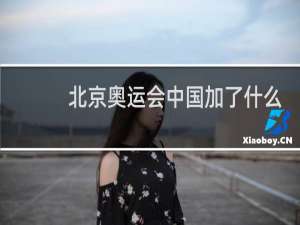 北京奥运会中国加了什么项目