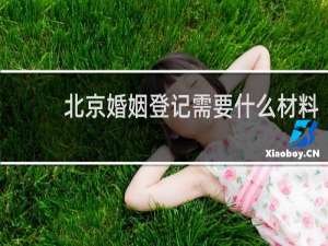 北京婚姻登记需要什么材料