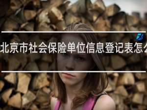 北京市社会保险单位信息登记表怎么填写