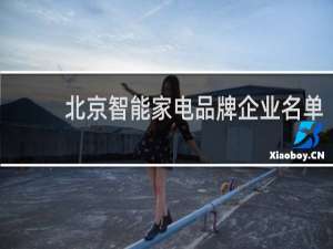 北京智能家电品牌企业名单