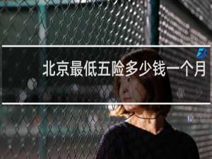 北京最低五险多少钱一个月