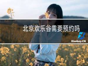 北京欢乐谷需要预约吗