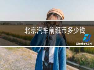 北京汽车前纸币多少钱