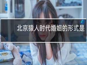 北京猿人时代婚姻的形式是