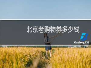 北京老购物券多少钱