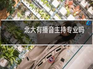 北大有播音主持专业吗