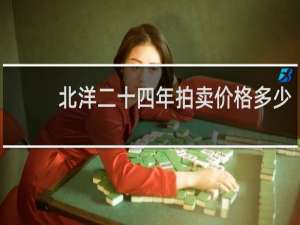 北洋二十四年拍卖价格多少