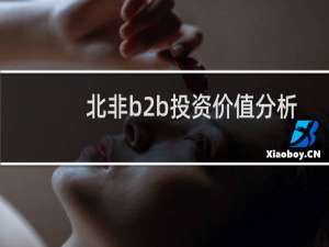 北非b2b投资价值分析