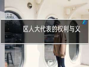 区人大代表的权利与义务（人大代表的权利和义务）