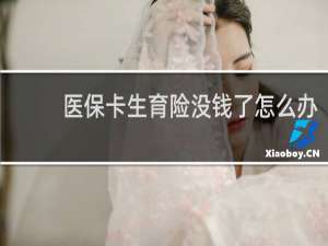 医保卡生育险没钱了怎么办