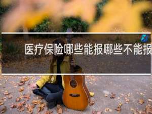 医疗保险哪些能报哪些不能报