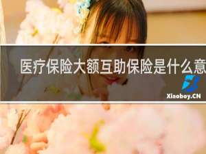 医疗保险大额互助保险是什么意思