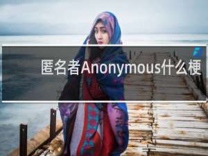 匿名者Anonymous什么梗